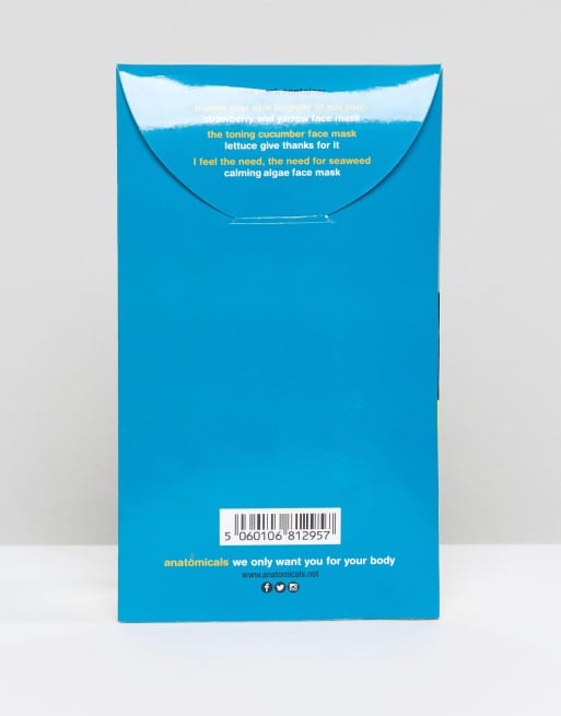 Anatomicals Face Mask Pack - Brightening Toning and Calming x 3, 3 of 4