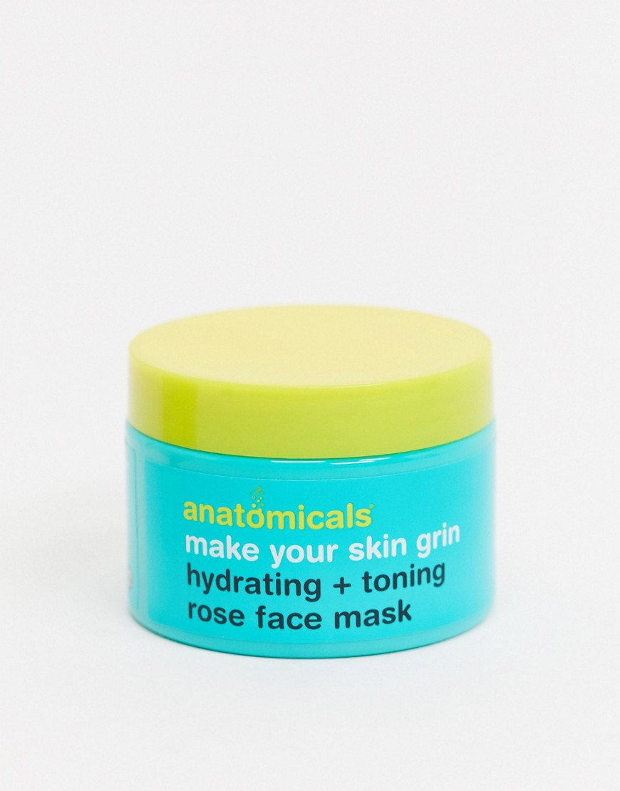 Anatomicals – Make Your Skin Grin – Ansiktmask med ros 125 ml-Ingen färg