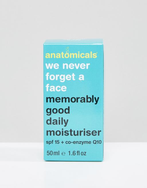 Anatomicals – We Never Forget A Face – Codzienny krem nawilżający Memorably Good z filtrem SPF 15, 50 ml