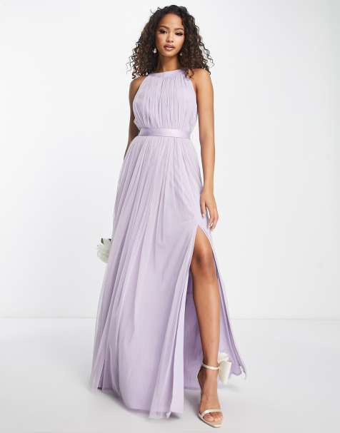 Violet gown hot sale for bridesmaid