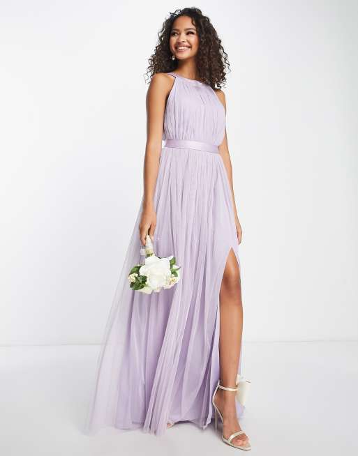 Asos lilac cheap bridesmaid dress