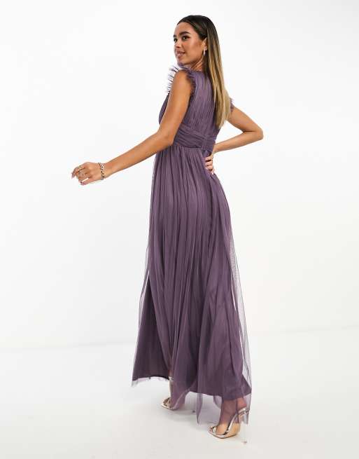 Asos purple clearance bridesmaid dress