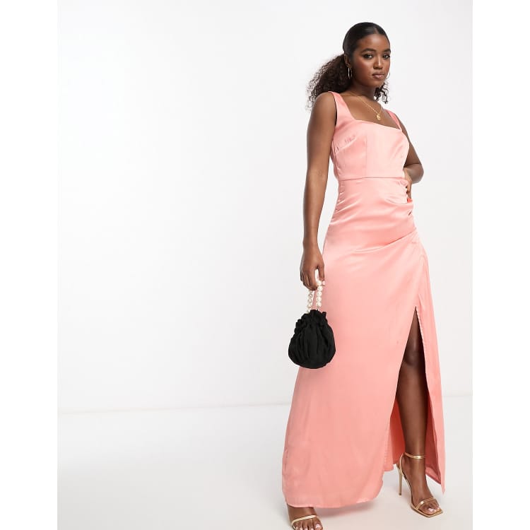 Asos coral bridesmaid dress cheap