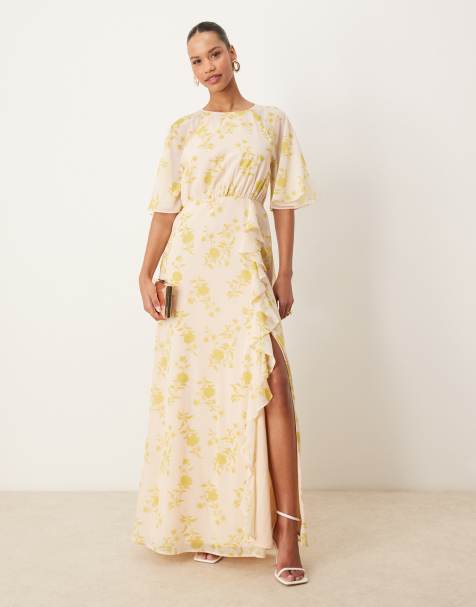 Anaya Floral keyhole back maxi dress in multi