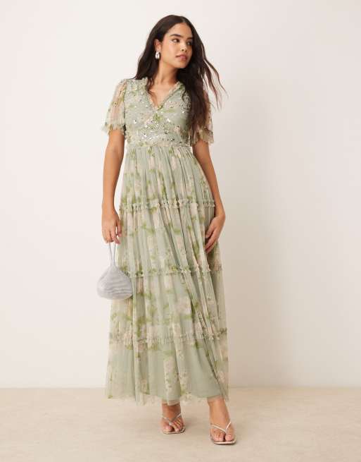 Primrose path sage green floral print maxi dress best sale