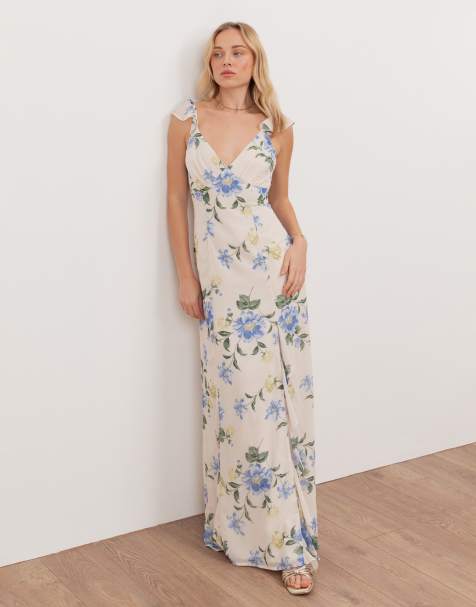 Anaya Floral strappy v neck maxi dress in multi - view 1