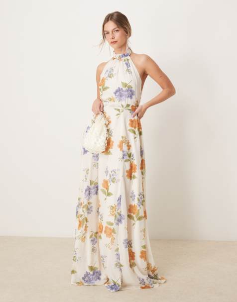 Anaya Halter neck maxi dress in white - view 1