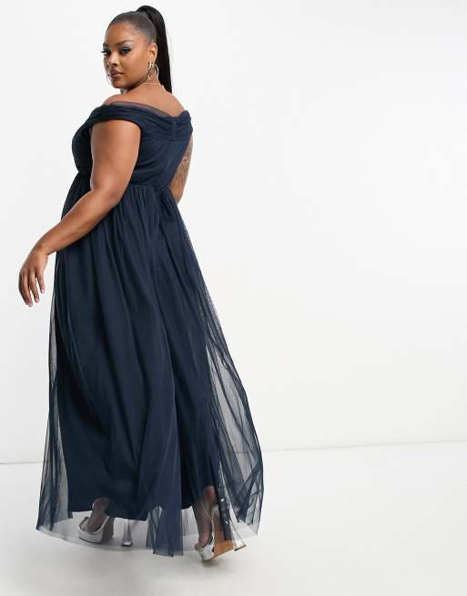 Bardot navy 2024 maxi dress