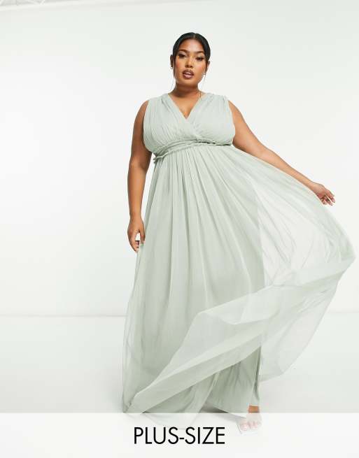 Sage green party clearance dress