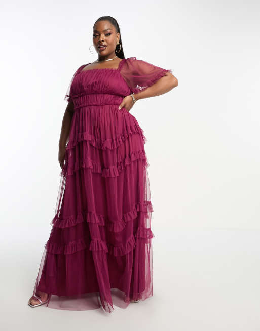 Plus size hotsell tiered maxi dress