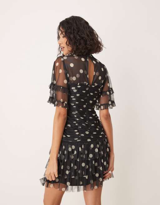 anaya mini dress black Ananya Satin Mini Dress