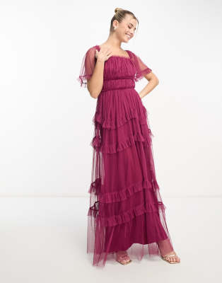 red maxi frock
