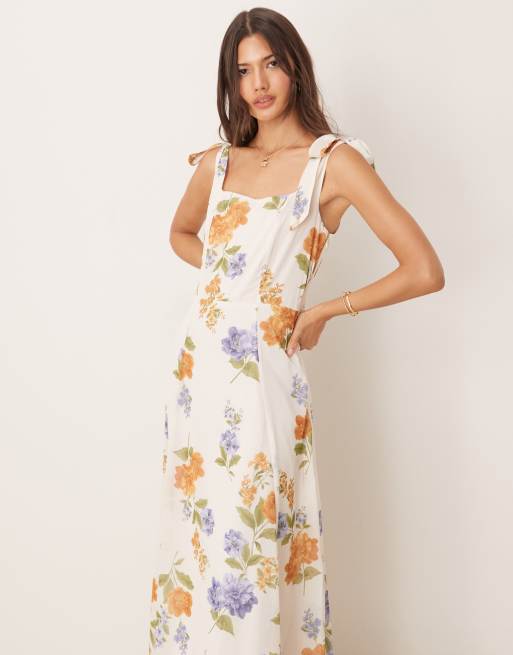 Anaya Strappy maxi dress in white, 4 of 4