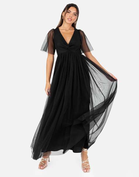 Anaya Twist detail maxi dress in black - view 1