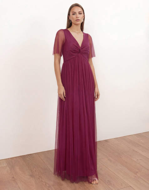 Anaya Twist detail maxi dress in cerise - view 1