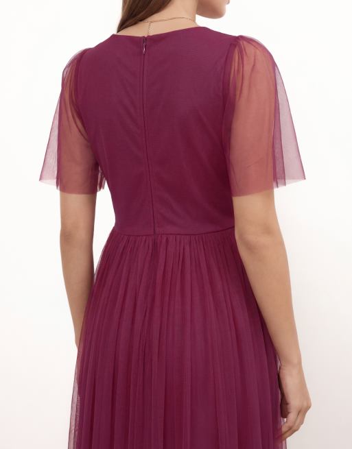 Anaya Twist detail maxi dress in cerise, 4 of 4
