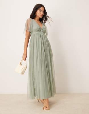 Shop Anaya Twist detail maxi dress in frosty green Online – Trendy & Affordable Fashion