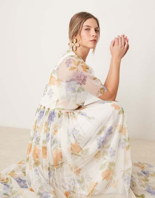 Anaya Twist detail maxi dress in white