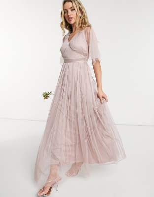 flutter sleeve maxi