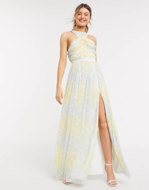 Cross neck shop maxi dress