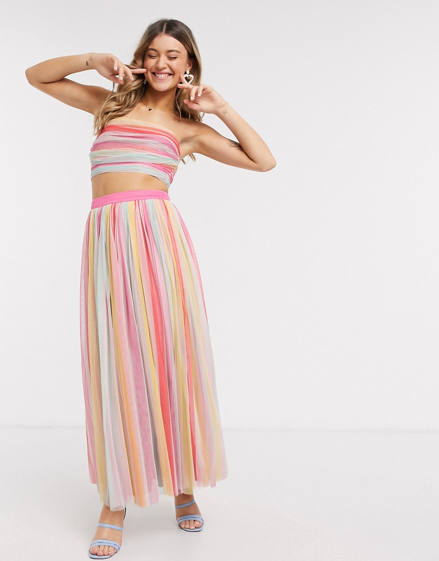 Anaya With Love midaxi prom skirt in stripe print-Multi
