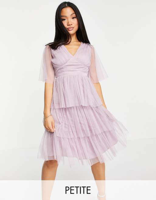 Petite flutter sleeve clearance dresses