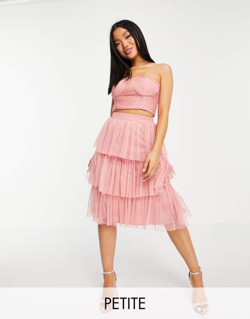 Asos ruffle outlet midi skirt