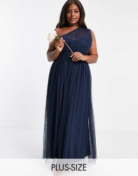 Plus size designer evening on sale wear