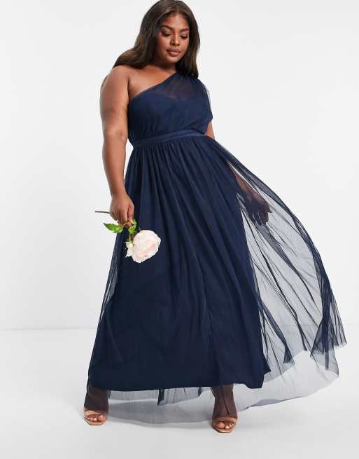 Navy tulle sale dress