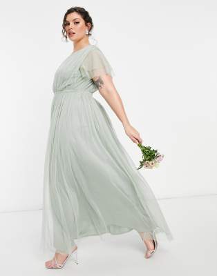 robe longue vert sauge