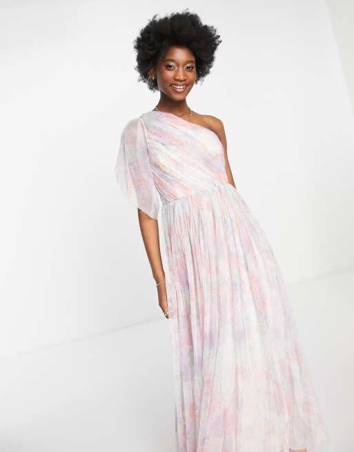 Asos tulle one store shoulder maxi dress