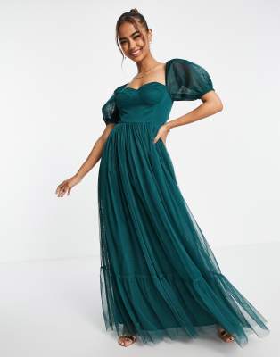 Anaya With Love - Vestito con laccetti sul retro verde smeraldo