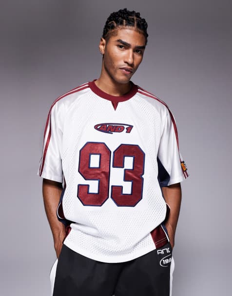 AND1 - Airtex sportshirt in rood en multi - view 1