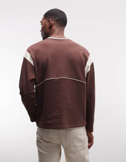 AND1 – Chokladbrun sweatshirt med 93-panellogga, 4 av 5