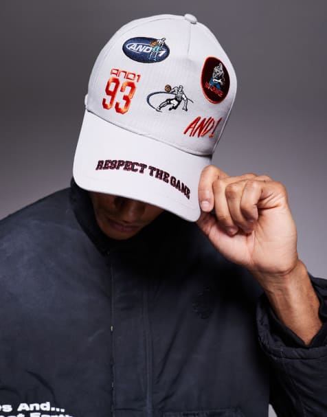 And1 multi badge 5-panel golfer cap in grey - view 1