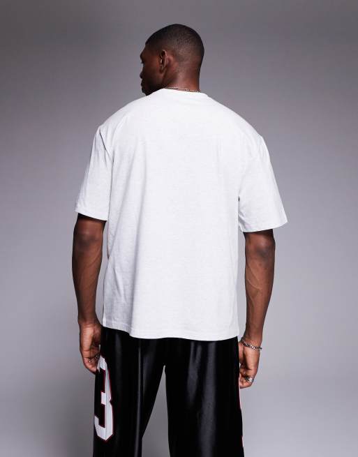 AND1 - Oversized T-shirt met grafische sportprint in lichtgrijs, 3 van 4