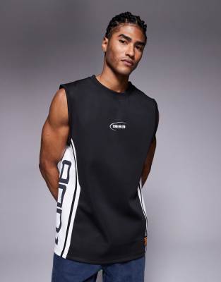 AND1 AND1 panelled tank top in black
