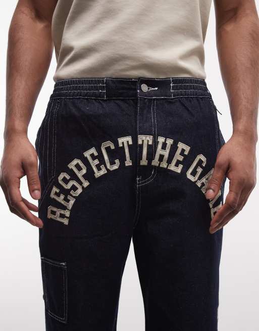 AND1 - Respect The Game - Jean d'ensemble à surpiqûres contrastantes - Délavé, 4 de 5
