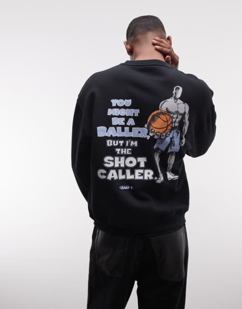 AND1 – Respect the Game – Sweatshirt in Schwarz mit Rückenprint - view 1