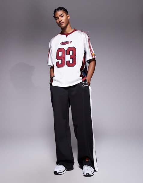 And1 retro popper straight leg trackies in black - view 1