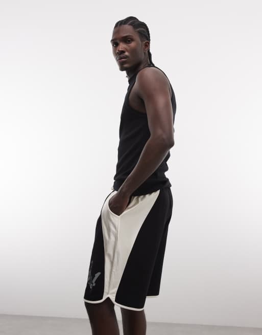 AND1 - Short de basket à empiècements contrastants - Noir, 2 de 5