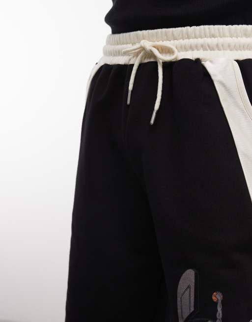 AND1 - Sorte basketballshorts med kontrastfarvede paneler, 5 af 5