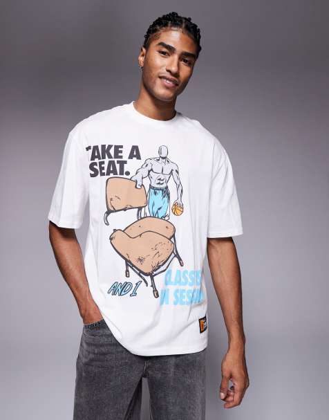 And1 – T-Shirt in Weiß mit grafischem Print - view 1