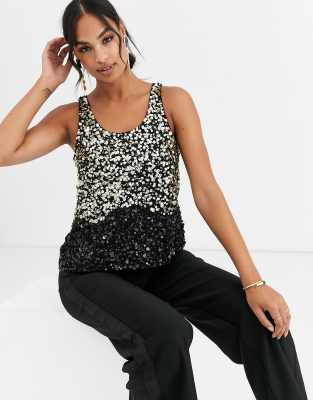 AngelEye  Camisole mit Verzierungen-Schwarz Schwarz