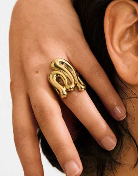 Anillo chapado en oro Adriel de Pilgrim - view 1