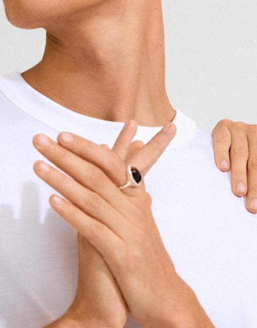 Anillo chapado en plata Between de Pilgrim