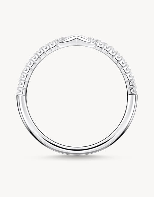 Anillo con detalle de símbolo de infinito de plata de ley 925 y piedras blancas de Thomas Sabo, 2 de 3