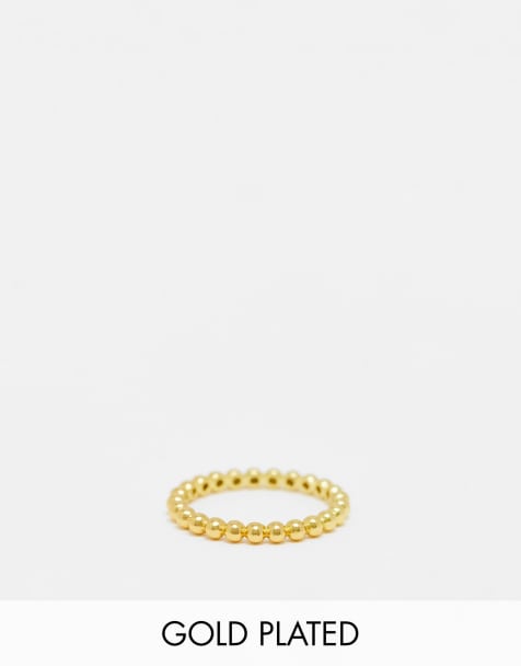 Anillo con diseño de bolas chapado en oro de Bloom & Bay - view 1