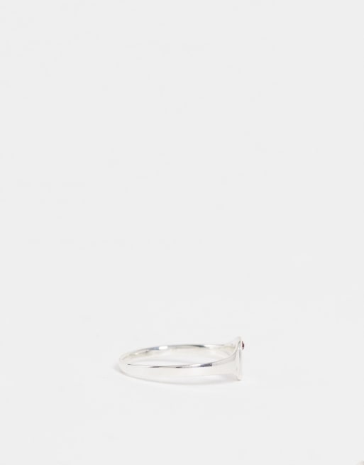 Anillo con diseño de piedra natal de junio con cristal de amatista claro de plata de ley de Kingsley Ryan, 3 de 4