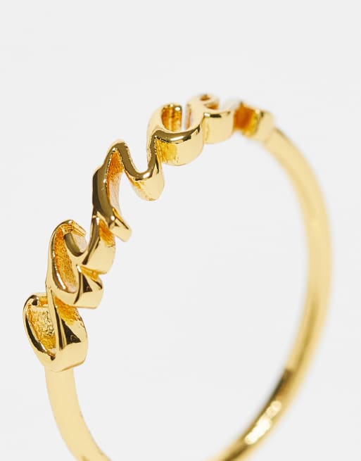 Anillo con diseño del signo zodiacal de Cáncer chapado en oro de